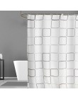 Nowoczesna prysznicowa zasłony geometryczne kwiaty Cartoon zasłona wanny Cortina wodoodporny poliester dla łazienki z 12 sztuk p