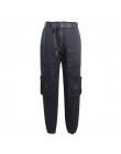 InsGoth Streetwear Cargo spodnie damskie Casual Joggers czarne wysokiej talii luźne kobiece długie spodnie Harajuku modne spodni