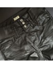 LOGAMI damskie Pu spodnie skórzane czarne Sexy Stretch dopasowane spodnie damskie długie spodnie z wysokim stanem