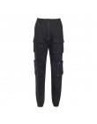 InsGoth Streetwear Cargo spodnie damskie Casual Joggers czarne wysokiej talii luźne kobiece długie spodnie Harajuku modne spodni