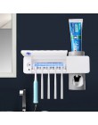 GESEW 3 w 1 UV uchwyt na szczoteczki do zębów sterylizator automatyczna pasta do zębów dozownik do wc akcesoria łazienkowe do do