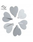 TTLIFE 10 sztuk kształt serca ze stali nierdzewnej naklejane haczyki do paznokci-bez szwu kreatywny hak do drzwi śliczne dekorac
