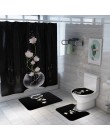 Kreatywny marmur drukowanie łazienka wodoodporny prysznic kurtyna mata podłogowa pokrywa dywan toaleta pokrywa zestaw zasłona wa