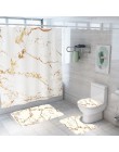 Kreatywny marmur drukowanie łazienka wodoodporny prysznic kurtyna mata podłogowa pokrywa dywan toaleta pokrywa zestaw zasłona wa