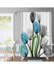 Kolorowe tulipan kwiaty lotosu drzewa zasłona prysznicowa zestawy antypoślizgowe dywaniki pokrowiec na klapę sedesu i maty do ką
