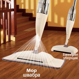 3-in-1 Mop z natryskiem komplet mioteł magiczny Mop drewniane podłogi płaskie mopy urządzenie do czyszczenia domu gospodarstwa d