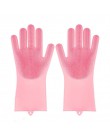 2 sztuk wielofunkcyjne silikonowe rękawice do sprzątania magiczne silikonowe rękawiczki do mycia naczyń dla kuchni gospodarstwa 