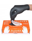 100 sztuk/pudło czarne jednorazowe rękawice nitrylowe bezpudrowe oburęczne do czyszczenia gospodarstwa domowego przemysłowe tatu
