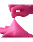 100 sztuk odporne na zużycie trwałe nitrylowe jednorazowe rękawice gumowe lateksowe jedzenie medyczne rękawice do sprzątania gos
