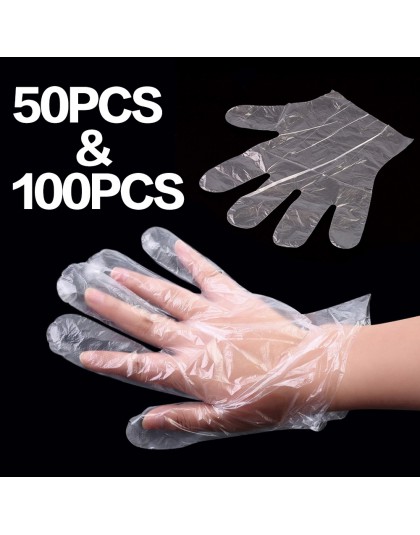 Jednorazowe rękawice jednorazowe rękawice plastikowe restauracja grill przezroczyste ekologiczne rękawice PE kuchnia akcesoria o
