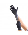 100 szt. Czarne jednorazowe rękawice lateksowe rękawice ogrodowe na sprzątanie domu gumowe Catering rękawice kuchenne rękawice t