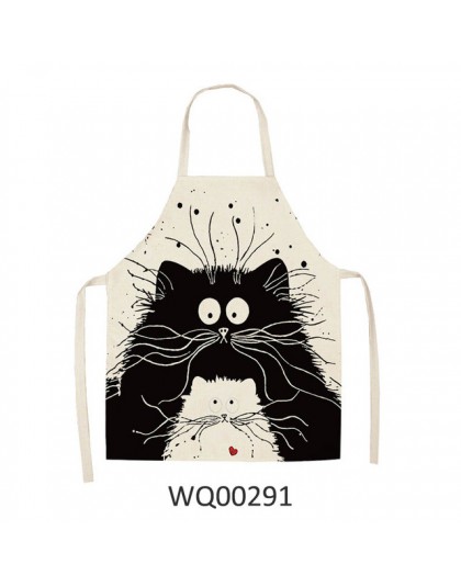 Uroczy kreskówkowy kot drukuj fartuch kuchenny fartuch wodoodporny bawełniany pościel łatwe do czyszczenia narzędzia do domu 12 
