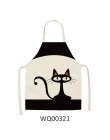 Uroczy kreskówkowy kot drukuj fartuch kuchenny fartuch wodoodporny bawełniany pościel łatwe do czyszczenia narzędzia do domu 12 