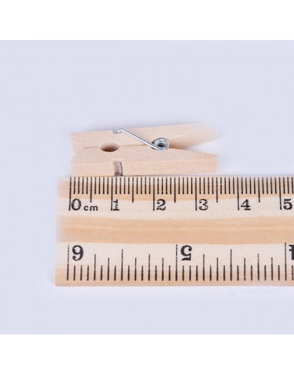 50 sztuk bardzo mała kopalnia rozmiar 25mm Mini naturalnie drewniane klipsy na klipy fotograficzne Clothespin Craft klipy do dek
