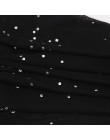 BOOFEENAA brokat czarny Mesh Sexy spodnie flare Streetwear Rave dna przepuszczalność plaża spodnie rozszerzane lato 2020 C66-I76