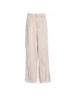 TWOTWNSTYLE Maxi spodnie dla kobiet wysokiej talii kieszeń na suwak lato duże duże rozmiary długie 2020 moda eleganckie ubrania