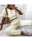 Nibber 2019 moda jesień białe luźne dorywczo spodnie Harem moda streetwear szerokie spodnie nogi Harajuku dziki szczupły miękkie