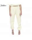 Nibber 2019 moda jesień białe luźne dorywczo spodnie Harem moda streetwear szerokie spodnie nogi Harajuku dziki szczupły miękkie