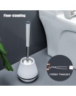 ONEUP TPR miękka silikonowa szczotka do wc z ukrytą pincetą muszla klozetowa szczotka i zestaw świeczników urządzenia do oczyszc