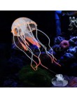 Pływać świecący efekt sztuczna meduza akwarium dekoracja do akwarium podwodna żywa roślina Luminous Ornament wodny krajobraz