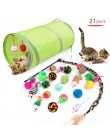 Zestaw zabawek dla kota śmieszny kijek dla kota piłka z dzwonkami zabawka z piórkiem kreatywny Assorted Cat Interactive Cat Play