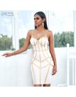 Adyce 2020 nowa letnia bandażowa sukienka kobiety Vestido Sexy Spaghetti pasek bez rękawów klub gorące suknie wieczorowe w stylu