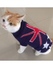 Słodki kociak sweter kostium zimowe ciepłe ubrania dla zwierząt ubrania dla kotów dla kotów Katten Kedi Giyim Mascotas Gato zwie