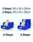 Hot psia buda Dog schody Pet 3 kroki schody dla małych psów Cat Pet rampa drabina antypoślizgowe zdejmowane psy łóżko schody art