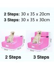 Hot psia buda Dog schody Pet 3 kroki schody dla małych psów Cat Pet rampa drabina antypoślizgowe zdejmowane psy łóżko schody art