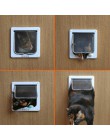 4 Way zamykany pies kotek kotek bezpieczeństwo drzwi drzwi skrzydłowe z tworzywa sztucznego ABS S/M/L zwierząt mały kot domowy p