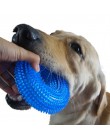 S/XL Squeak Chew zabawki dla zwierząt domowych dla golden retriever duże psy szkolenia śmieszne Chew Thorn koło pierścień dla ma