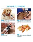 Akumulator pies szlifierki do paznokci USB ładowania obcinacz paznokci dla psów elektryczny pies kot łapy trymer do pielęgnacji 
