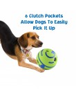 Zabawka dla psa zabawa chichot dźwięki piłka kot domowy zabawki dla psów krzem skoki interaktywna zabawka piłka treningowa dla m