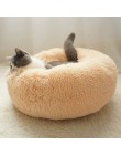 Okrągłe legowisko dla kota panier pour chien Super miękki długi pluszowy kot legowisko dla kota dom legowisko dla psa zimowe cie