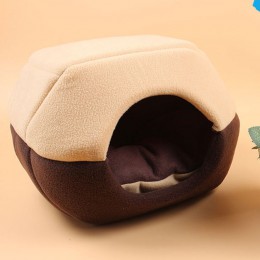 Zimowy kot łóżko dla psa dom składany miękki ciepły zwierzę szczeniak jaskinia mata do spania Pad gniazdo hodowla artykuły dla z