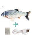 Nowy 30CM elektroniczny zwierzak zabawka dla kota elektryczna symulacja ładowania USB odbijając ryba zabawki dla psa kot żucia g