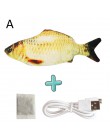 Nowy 30CM elektroniczny zwierzak zabawka dla kota elektryczna symulacja ładowania USB odbijając ryba zabawki dla psa kot żucia g