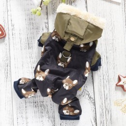Nowe kostiumy buldoga francuskiego dla psa zimowe ciepłe puchowe kurtki płaszcz dla szczeniąt małe średnie zwierzęce mopsy ubran
