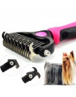 Pet Fur Knot Cutter Dog Grooming rzucanie narzędzia kot domowy grzebień do usuwania włosów szczotka dwustronne produkty dla zwie