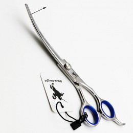 Nożyczki do sierści 7 "cięcie zakrzywione nożyczki do pielęgnacji zwierząt domowych profesjonalne nożyce Salon fryzjerski za pom