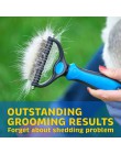 Pet Fur Knot Cutter Dog Grooming rzucanie narzędzia kot domowy grzebień do usuwania włosów szczotka dwustronne produkty dla zwie