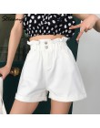 Streamgirl krótkie dżinsy damskie biały elastyczny, wysoki zwężone spodenki jeansowe dżinsy Feminino lato czarne damskie spodenk