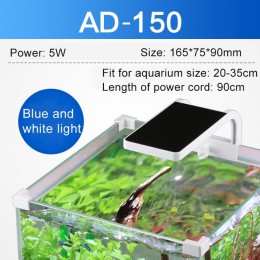 SUNSUN ADE oświetlenie LED do akwarium lampa akwarium z roślinami LED oświetlenie do akwarium 5-24W 220V ultra cienki lampa do u