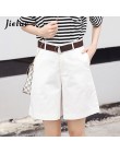 Jielur koreański moda na co dzień letnie spodenki kobiet luźne spodnie szerokie nogawki Pantalon Femme pas zielony biały wysokie
