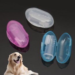 1 guma do komputera dla zwierząt domowych szczoteczka do zębów na palec zabawki dla psów ochrony środowiska rękawica silikonowa 