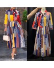 Wiosna z długim rękawem damska plisowana kwiecista sukienka z nadrukiem 2020 elegancka suczka Plus rozmiar afrykańska biurowa, d