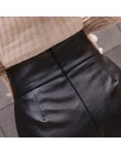 Koreański PU Faux skórzane szorty kobiety jesienno-zimowa wysoka talia szerokie nogawki krótkie damskie Plus rozmiar Sexy czarne
