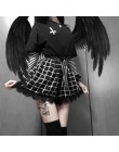 Czarne białe szorty w kratę kobiet szorty harajuku koronki wykończenia Chic koronkowe szorty Punk Gothic szorty Lolita kobiet St