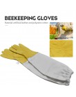 Rękawice pszczelarskie rękawy ochronne wentylowane profesjonalne kożuchy i płótno anty pszczoła dla pszczelarstwa rękawice pszcz