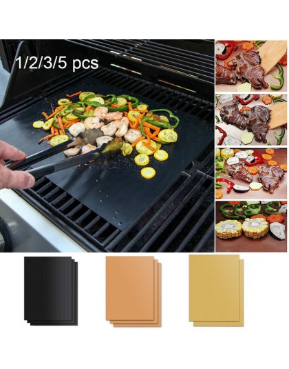 2020New 3 kolor Ptfe non-stick grill Pad grill podkładka do pieczenia wielokrotnego użytku teflonowa płyta do gotowania 40*33cm 